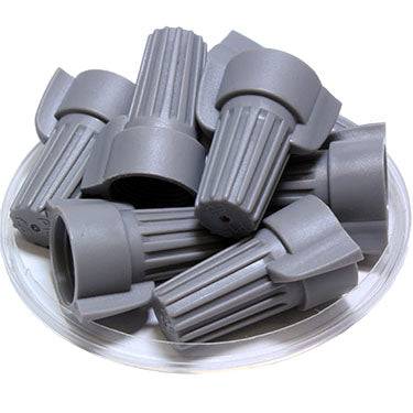 FD15DWN - Double Wing Twist-On Wire Cap Connectors, 18-08 AWG, Gray, 50 Pieces